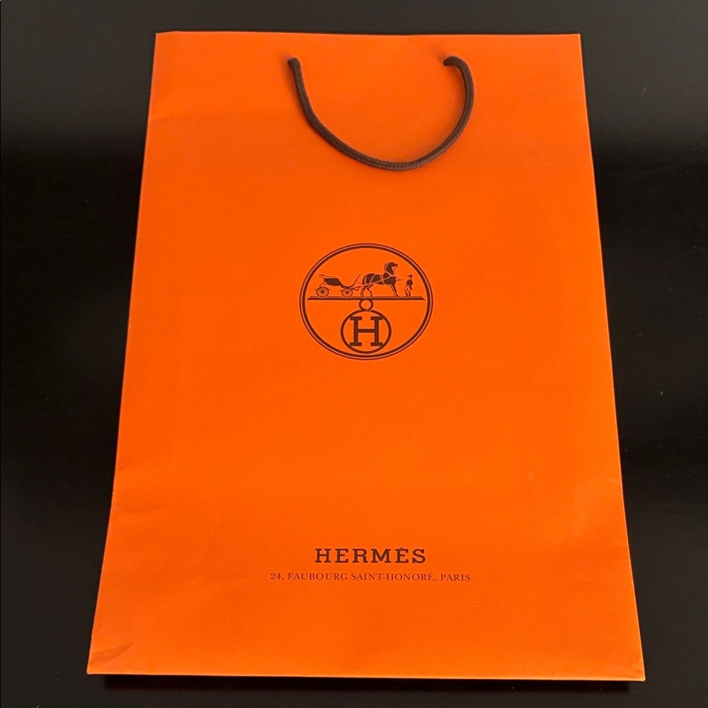 Hermes Orange Shopping Bag